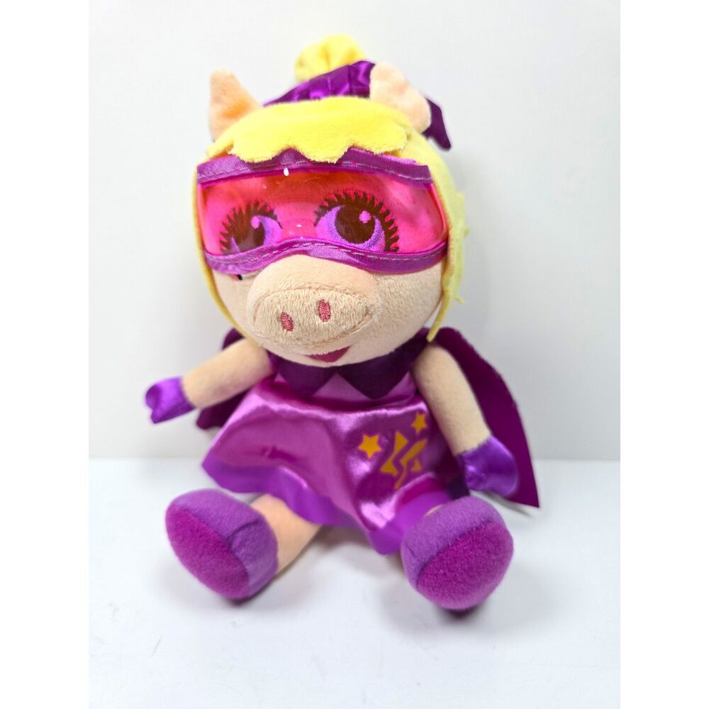 Disney Junior Muppet Babies Miss Piggy Superhero Plush 8" Beanie Butt